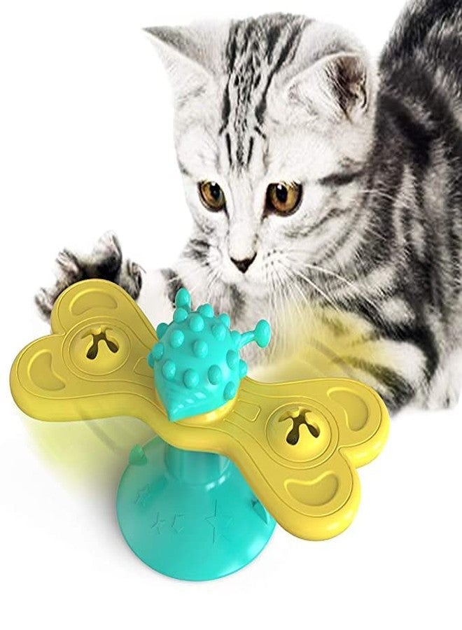 Pups&Pets Durable Non Toxic Plastic Spinning Butterfly Cat Teaser Toy with 2 Catnip Balls Set Cat Turntable Toy Ideal for Playing Cats and Puppy (Colour As Per Available) - Image 5